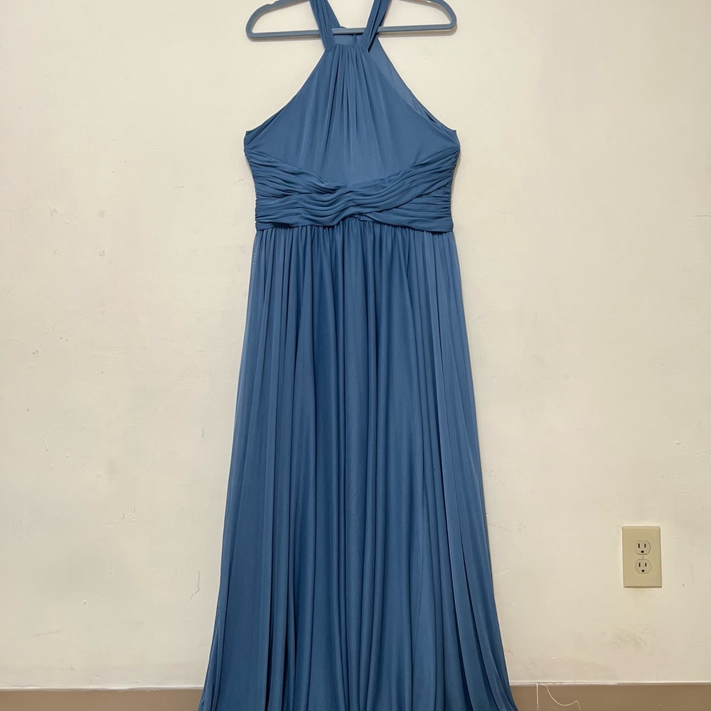 Elegant Blue Maxi Dress - David’s Bridal Size 14